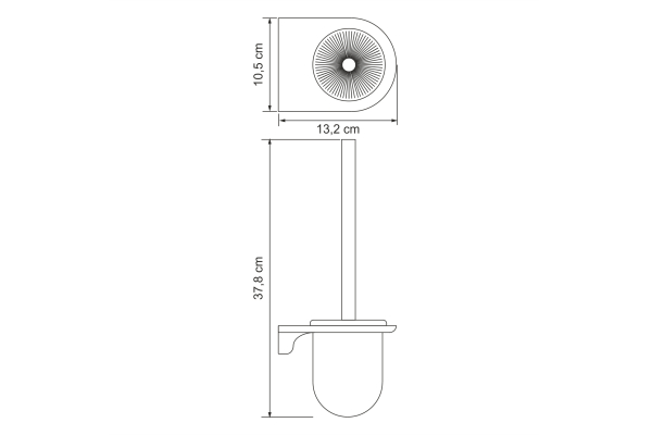 Щетка для унитаза подвесная WasserKraft Kammel K-8327WHITE