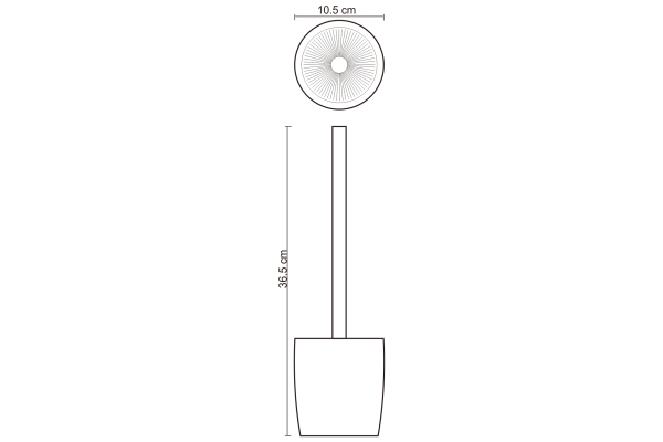 Щетка для унитаза WasserKraft Dinkel K-4627