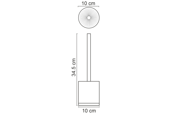 Щетка для унитаза WasserKraft Mindel K-8827