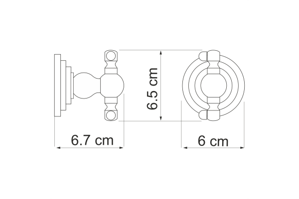 Крючок двойной WasserKraft Ammer K-7023D