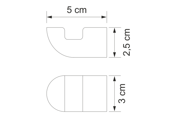 Крючок WasserKraft Kammel K-8323WHITE