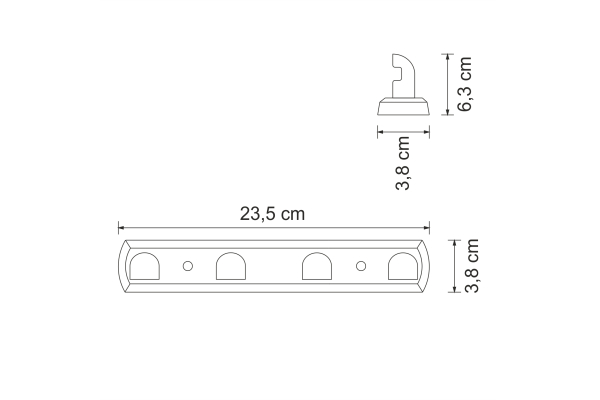 Кронштейн настенный WasserKraft Kammel K-8374WHITE