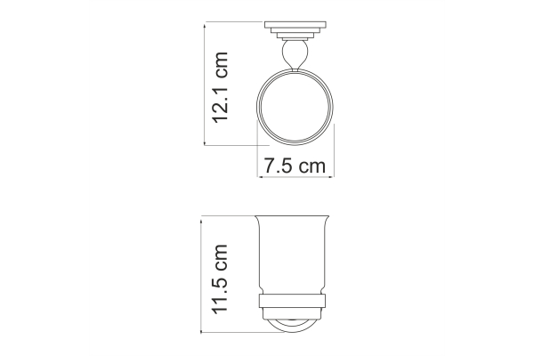 Подстаканник одинарный WasserKraft Ammer K-7028