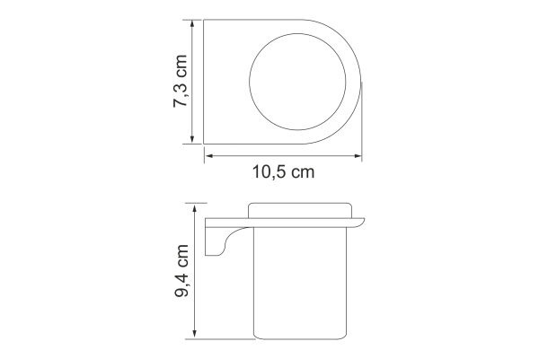 Подстаканник одинарный WasserKraft Kammel K-8328WHITE