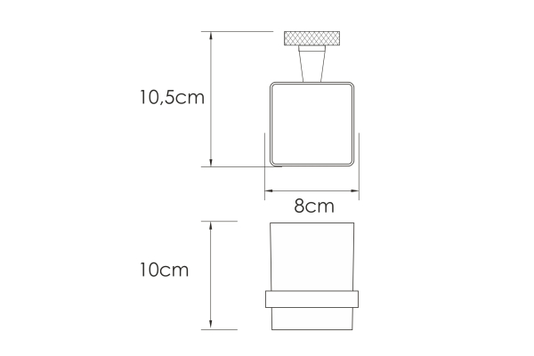 Подстаканник одинарный WasserKraft Tauber K-64428