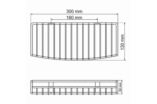 Полка металлическая WasserKraft Exter K-1611