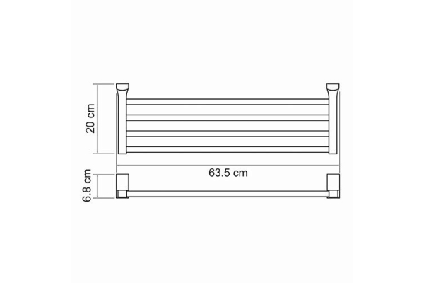 Полка для полотенец WasserKraft Exter K-5211