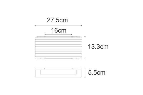 Полка металлическая WasserKraft Kammel K-722WHITE