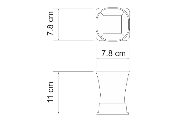 Стакан для зубных щеток WasserKraft Amper K-5428NICKEL