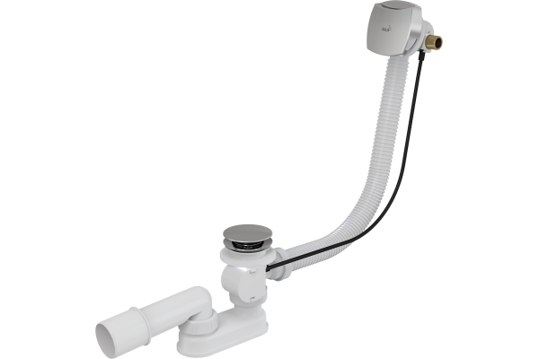 Сифон для ванны с напуском воды через перелив металл/металл A564KM1