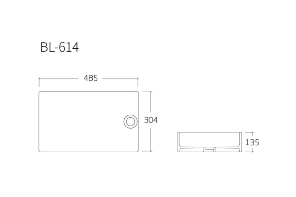 Умывальник на столешницу Alcora Etereo 485