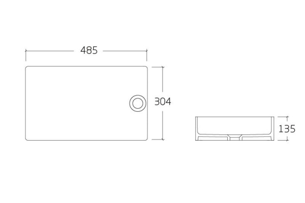 Умывальник на столешницу Alcora Etereo 510
