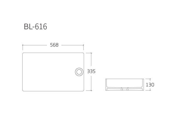 Умывальник на столешницу Alcora Etereo 568