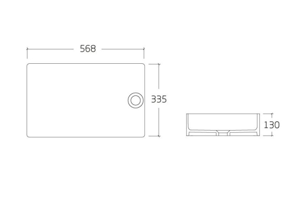 Умывальник на столешницу Alcora Etereo 568