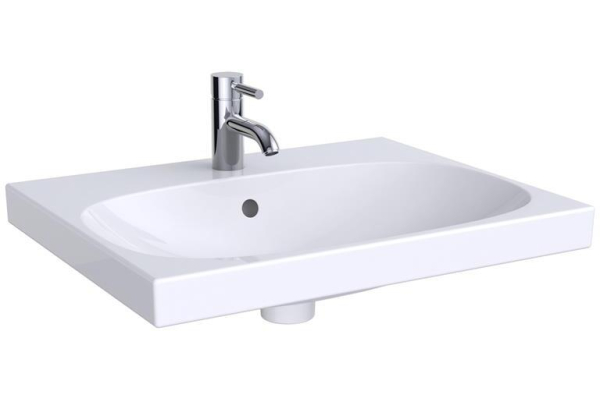 Раковина Geberit Acanto 60х48,2 см, с отверстием под смеситель, с переливом 500.620.01.2