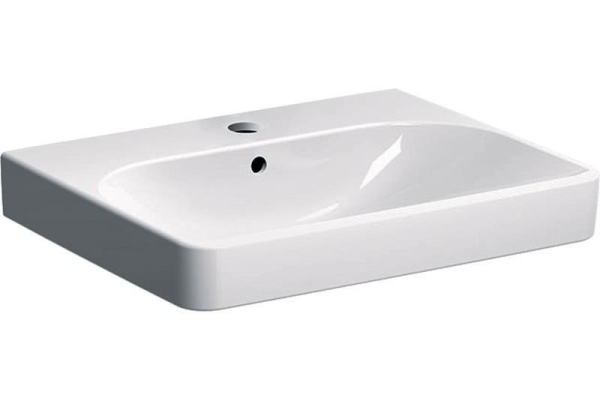 Раковина Geberit Smyle Square 60х48 см, с отверстием под смеситель и перелив 500.229.01.1