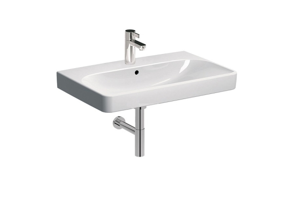 Раковина Geberit Smyle Square 75х48 см, с отверстием под смеситель и перелив 500.249.01.1