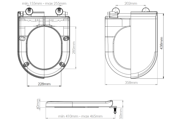 Сиденье для унитаза Nova Plumbing Gala PP, e-off, lift