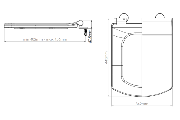 Сиденье для унитаза Nova Plumbing Kare PP, e-off, slim, lift
