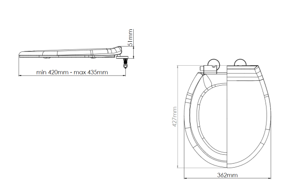 Сиденье для унитаза Nova Plumbing Oscar PP, e-off, lift