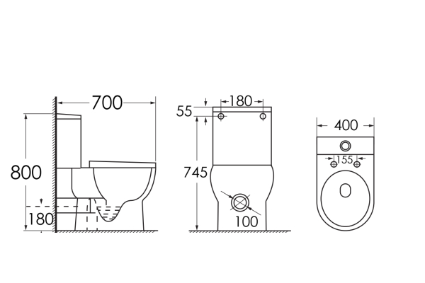 Компакт Alcora Arco 3/6 с сиденьем DPL, e-off, lift, белый