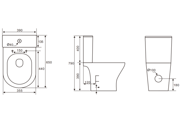 Компакт Alcora Adele Tornado 3/6 безободковый с сиденьем DPL, e-off, slim, lift, белый