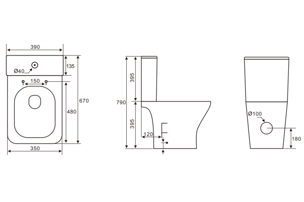Компакт Alcora Grace Tornado 3/6 безободковый с сиденьем DPL,e-off, lift, белый