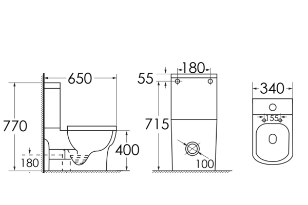 Унитаз-компакт Alcora Grace 3/6 безободковый легкосъемным сиденьем, полипропилен, микролифт