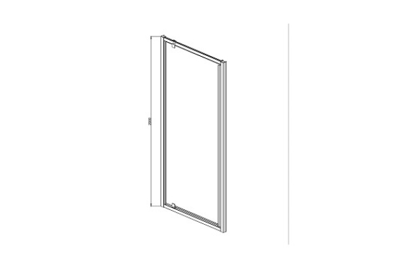 Душевая дверь Aquatek Ария распашная 900х2000, профиль чёрный, прозрачное стекло
