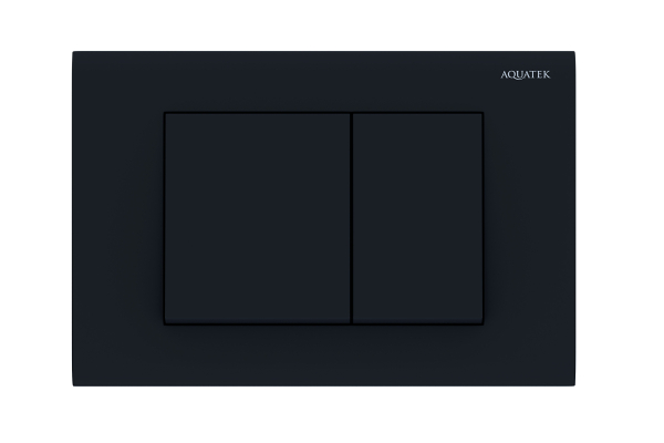 Кнопка для инсталляции Aquatek, квадратные клавиши, черная матовая KDI-0000012