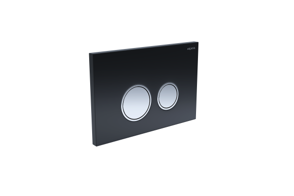 Кнопка Aquatek закаленное стекло, чёрная KDI-0000029