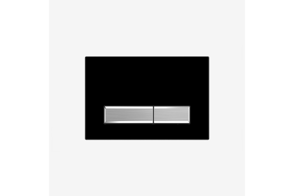 Кнопка Aquatek Slim чёрный матовый, клавиша хром KDI-0000031