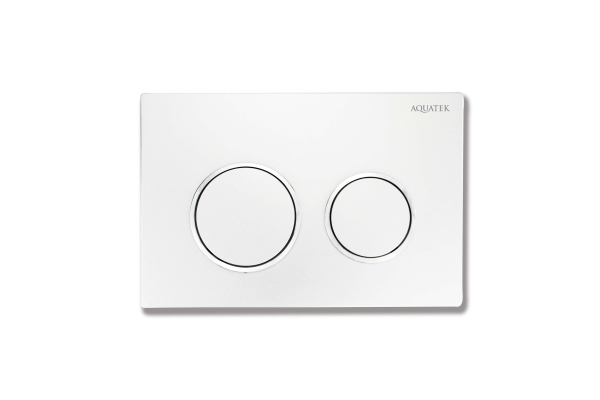 Кнопка Aquatek Small белый глянец ободок хром TDI-0000001