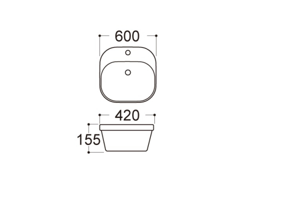 Раковина Aquatek Амадео накладная 50х42 AQ5042-00