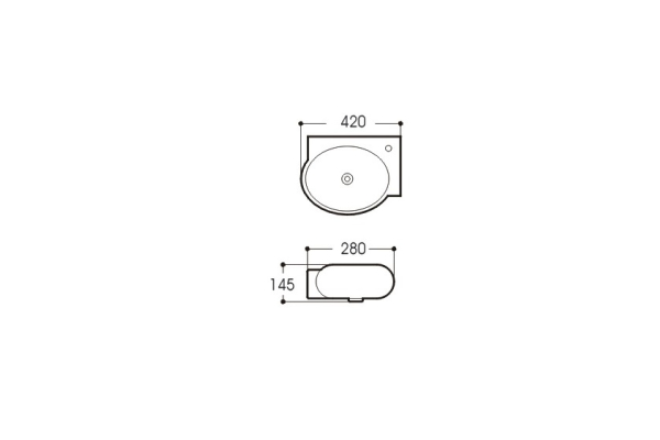 Раковина Aquatek 42х28 AQ5304-00 правая