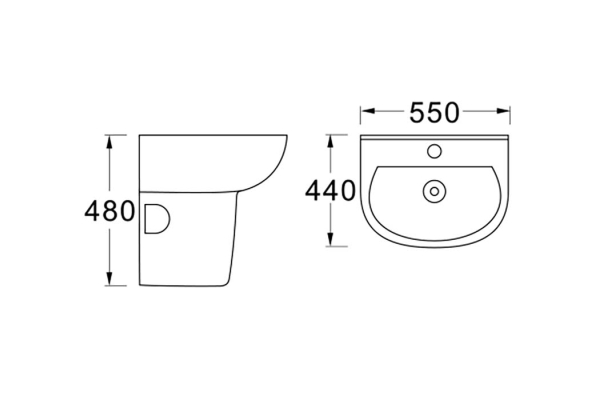 Раковина Aquatek 55х44 AQ5420-00