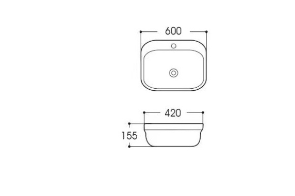 Раковина Aquatek Амадео 60х42 накладная AQ6042-00