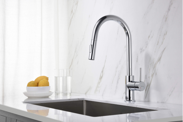 Смеситель для кухни Aquatek Европа с вытяжным изливом 2 jet AQ1384CR