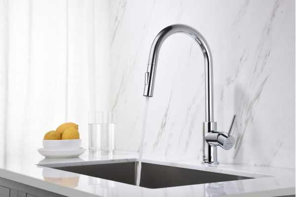 Смеситель для кухни Aquatek Европа с вытяжным изливом 2 jet AQ1384CR