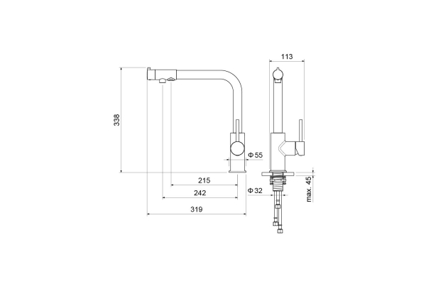 Смеситель для кухни Aquatek Европа AQ1386CR