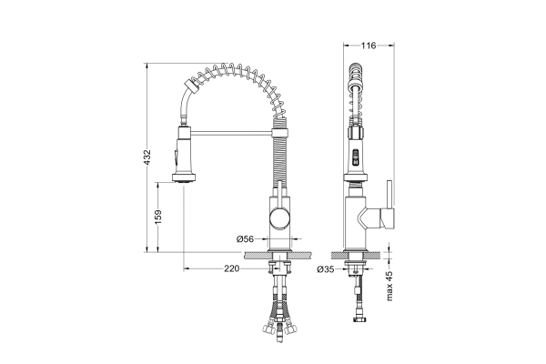 Смеситель для кухни Aquatek Европа AQ1387CR