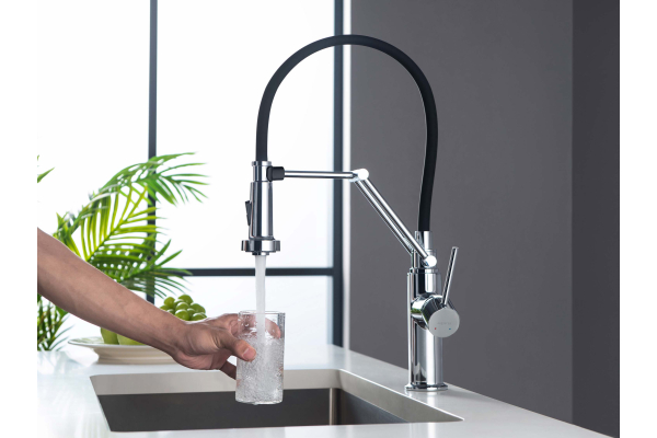 Смеситель для кухни Aquatek Европа с вытяжным изливом 2 jet AQ1388CR