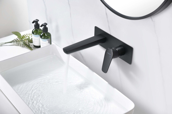 Смеситель для раковины Aquatek Бетта настенный, внешняя и скрытая часть AQ1113MB