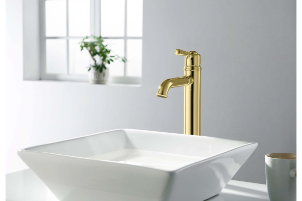 Смеситель для раковины Aquatek Классик высокий 235 без донного клапана AQ1504PG
