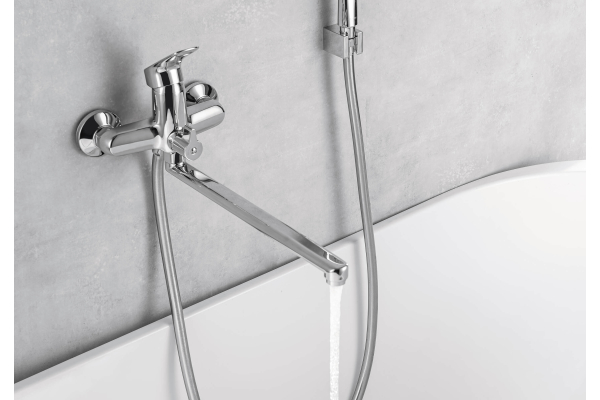 Смеситель для ванны Aquatek Вега с длинным изливом AQ1042CR