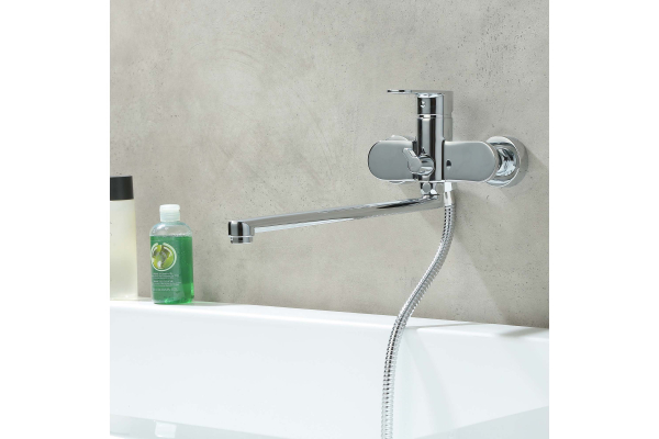 Смеситель для ванны Aquatek Ника с длинным изливом AQ1842CR