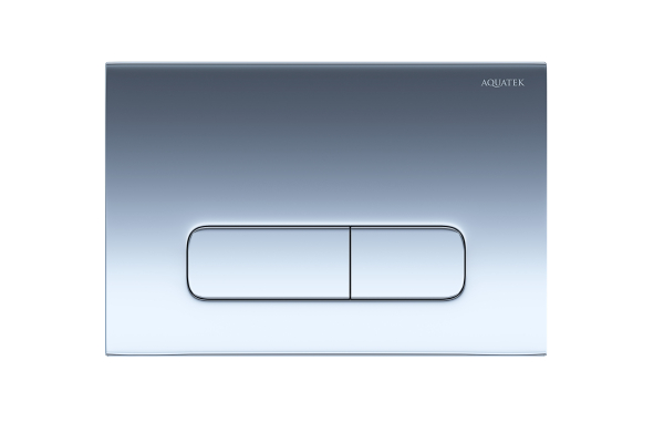 Кнопка для инсталляции Aquatek, прямоугольные клавиши, хром глянцевый KDI-0000016