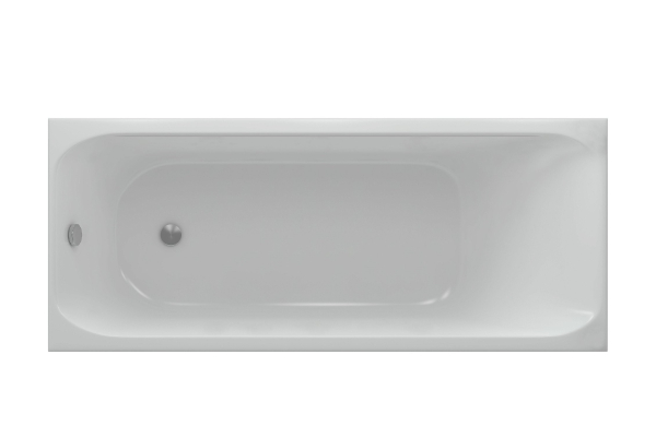 Ванна акриловая Альфа 150х70 с фронтальным экраном, слив слева, вклеенный каркас, Aquatek