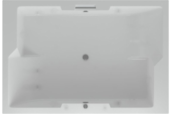 Ванна акриловая Дорадо 190х130 с фронтальным экраном и вклеенным каркасом, Aquatek
