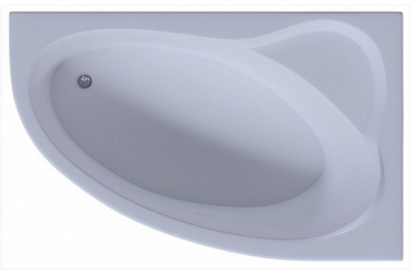 Ванна акриловая Фиджи 170х110 правая, с фронтальным экраном, вклееный каркас, Aquatek